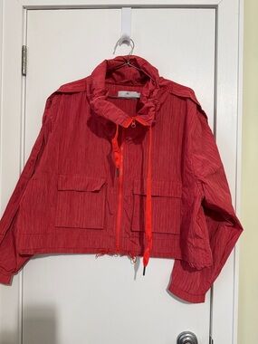 Adidas by Stella McCartney Red Cropped Utility Jacket size S